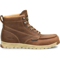 Carolina Men's S-117 Alum Toe Moc Toe WP LW Work Shoe - Brown - CA5575 -BootBase Sales Store CA5575 Profile