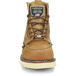 Carolina Men's Ferric 6" Steel Toe Moc Toe Work Boot - Brown - CA7514 -BootBase Sales Store CA7514 5