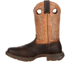 Durango Men's Rebel 11" Steel Toe WP Western Boot- Brown/Tan- DB019 -BootBase Sales Store DB019 instep profile
