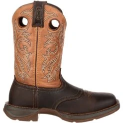Durango Men's Rebel 11" Steel Toe WP Western Boot- Brown/Tan- DB019 -BootBase Sales Store DB019 profile