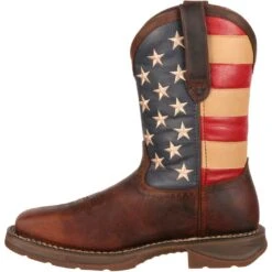 Durango Men's Rebel 11" Steel Toe Western Flag Boot - Brown - DB020 11 Durango Men's Rebel 11" Steel Toe Western Flag Boot - Brown - DB020 -BootBase Sales Store DB020 instep profile