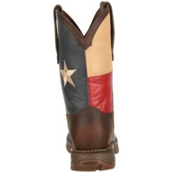 Durango Men's Rebel Steel Toe Western Flag Boot - Brown - DB021 -BootBase Sales Store DB021 back