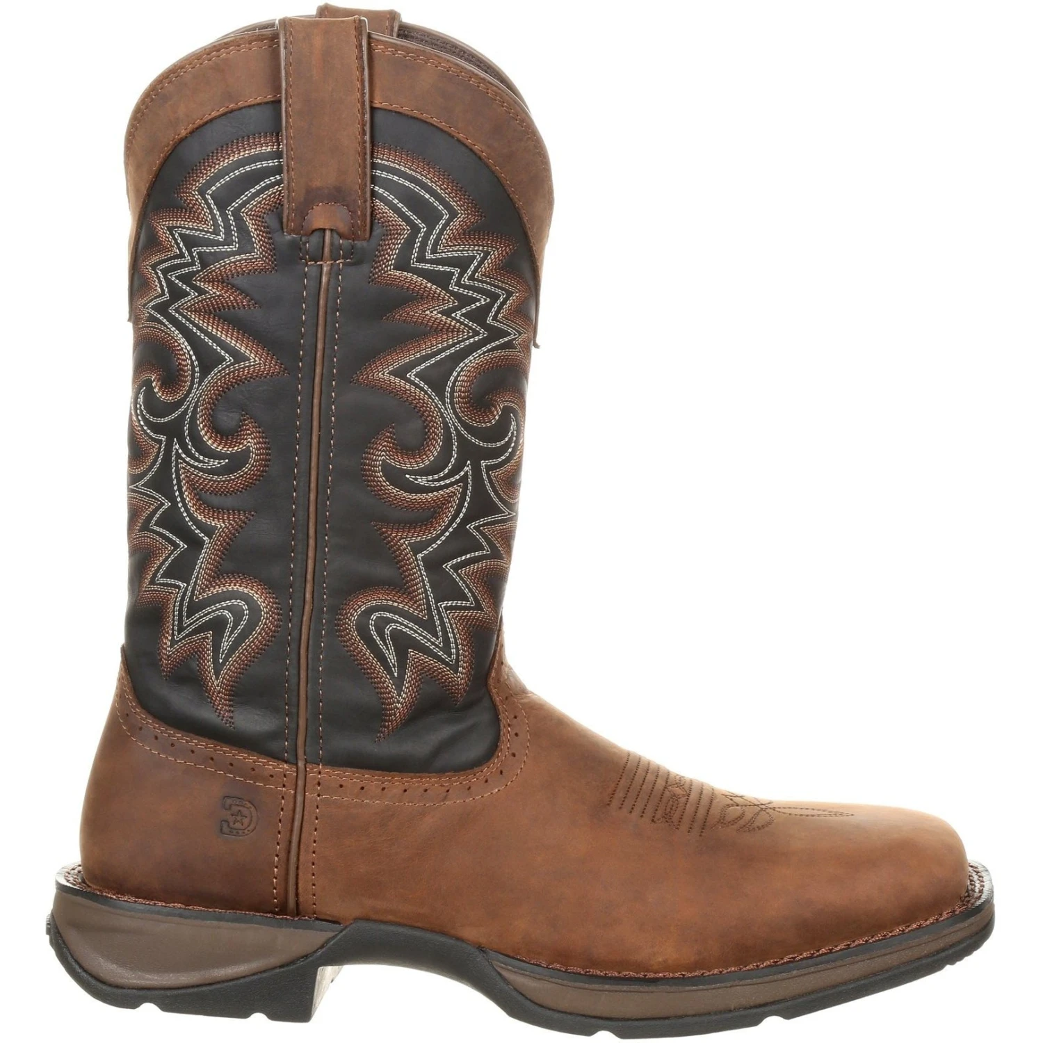 Durango Men's Rebel 12" Square Toe Pull-On Western Boot Chocolate DDB0135 7 Durango Men's Rebel 12" Square Toe Pull-On Western Boot Chocolate DDB0135 - Image 5