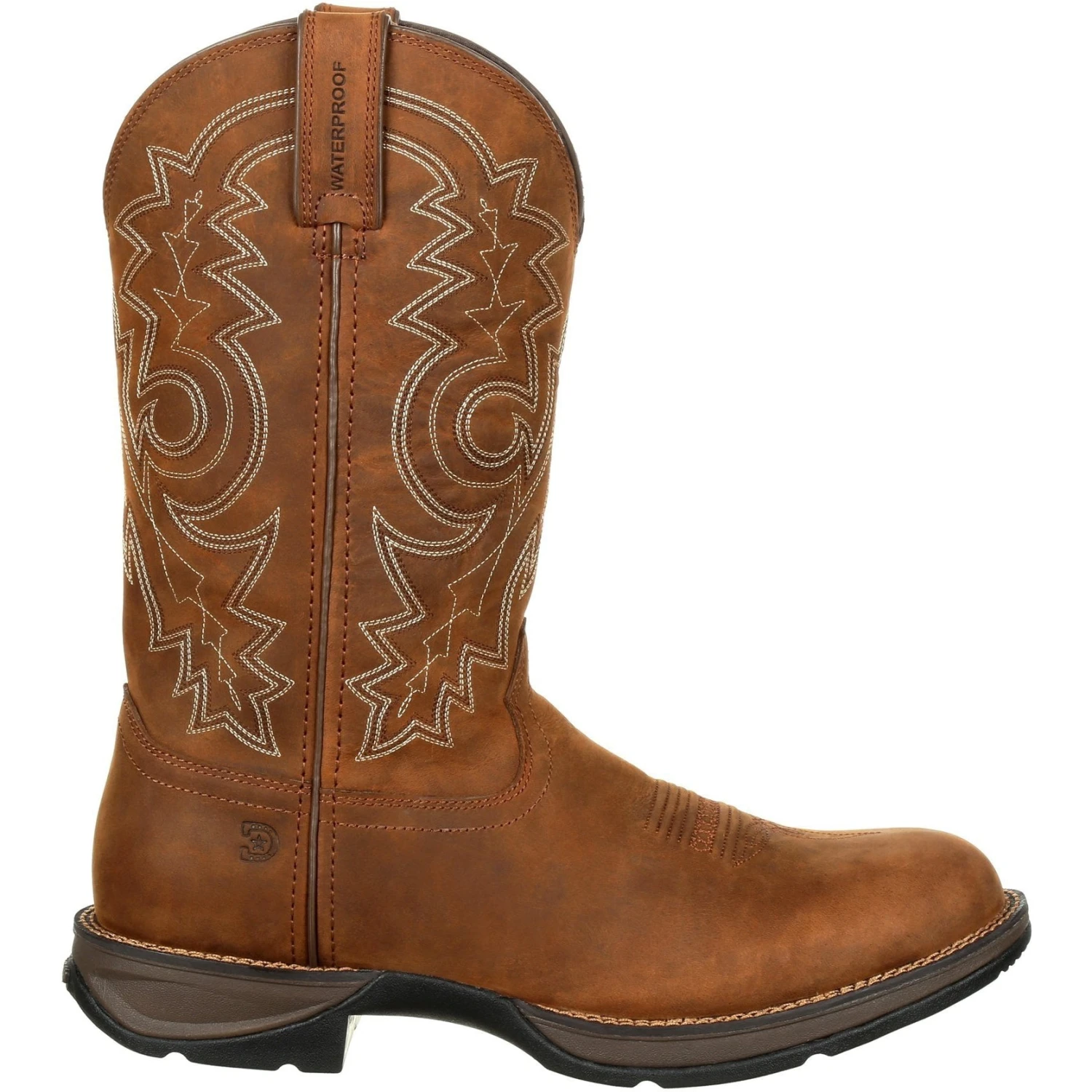 Durango Men's Rebel 12" Round Toe WP Western Boot - Brown - DDB0163 7 Durango Men's Rebel 12" Round Toe WP Western Boot - Brown - DDB0163 - Image 5
