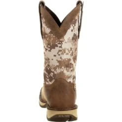Durango Men's Rebel 12" Square Toe Pull-On Western Boot- Brown DDB0166 -BootBase Sales Store DDB0166 back