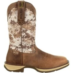 Durango Men's Rebel 12" Square Toe Pull-On Western Boot- Brown DDB0166 -BootBase Sales Store DDB0166 profile