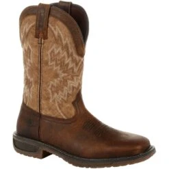 Front Page 34 Durango Men's Workhorse 11" Steel Toe Western Work Boot- Brown- DDB0184