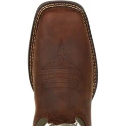 Durango Men's Rebel Army Green USA Print 12" Square Toe Western Boot -BootBase Sales Store DDB0313 birdseye