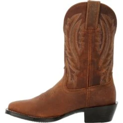 Durango Men's Westward™ 11" Square Toe Western Boot - Cognac - DDB0352 -BootBase Sales Store DDB0352 instep profile