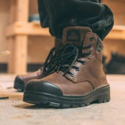 Kodiak Men's Greb 6" Steel Toe Slip Resist Safety Work Boot -Brown- 4TH4BN -BootBase Sales Store LS KD 4TH4BN 2