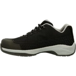 Michelin Men's Latitude Tour Alloy Toe Athletic Work Shoe Black MIC0003 -BootBase Sales Store MIC0003 instep profile