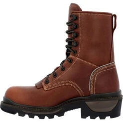 Rocky Men's Rams Horn 9" WP Logger Slip Resis Work Boot Brown RKK0395 -BootBase Sales Store RKK0395 5 LARGE 5faf46b6 9397 4095 ac00 d725a175a34e