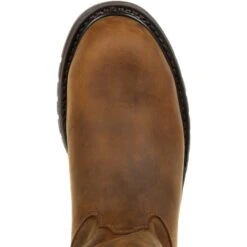 Rocky Men's Original Ride Steel Toe WP Western Work Boot Brown RKW0306 -BootBase Sales Store RKW0306 birdseye