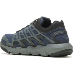 Wolverine Men's Rev Vent Durashocks Safety Toe Work Shoe -Navy- W211176 9 Wolverine Men's Rev Vent Durashocks Safety Toe Work Shoe -Navy- W211176 -BootBase Sales Store WBSM W211176 031821 S22 225