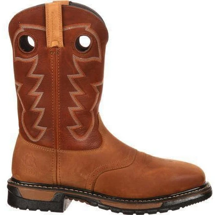 Rocky Men's Original Ride Steel Toe WP Western Boot- Brown- RKYW041 4 Rocky Men's Original Ride Steel Toe WP Western Boot- Brown- RKYW041 - Image 2